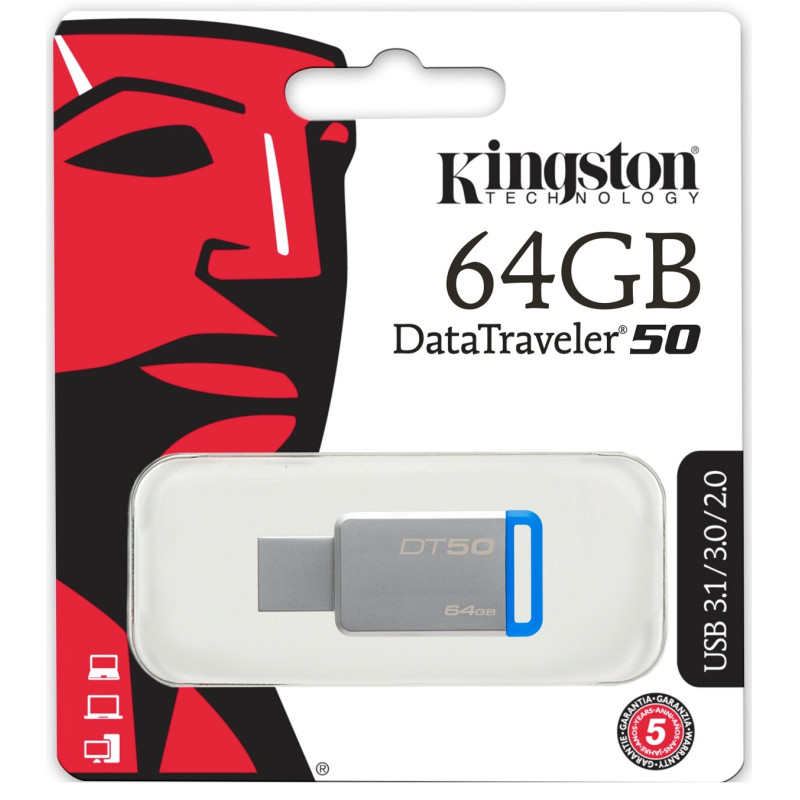 Kingston 64GB Data Traveler 50 3.0 USB Flash Drive