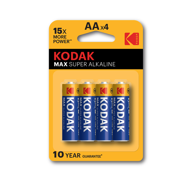 Kodak Max Super Alkaline  AA (Pack of 4)