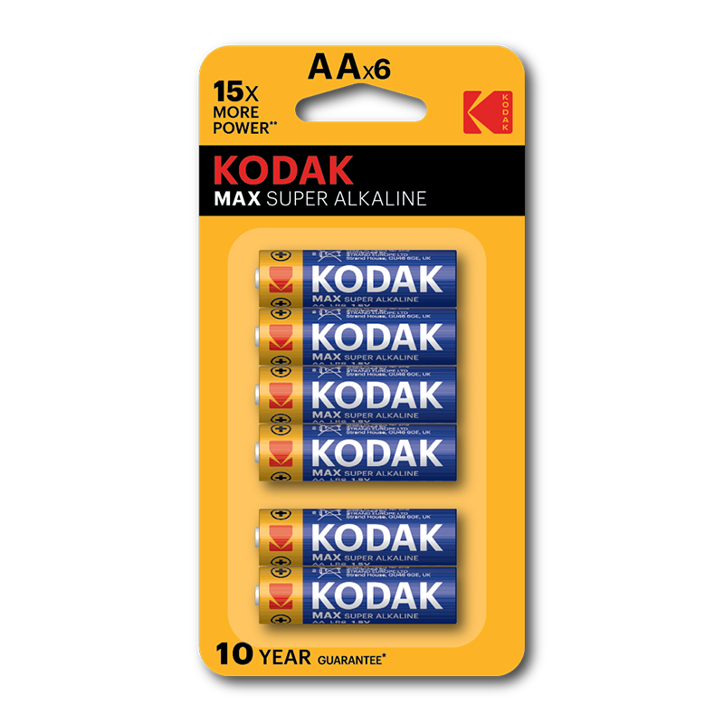 Kodak Max Super Alkaline AA (Pack of 6)