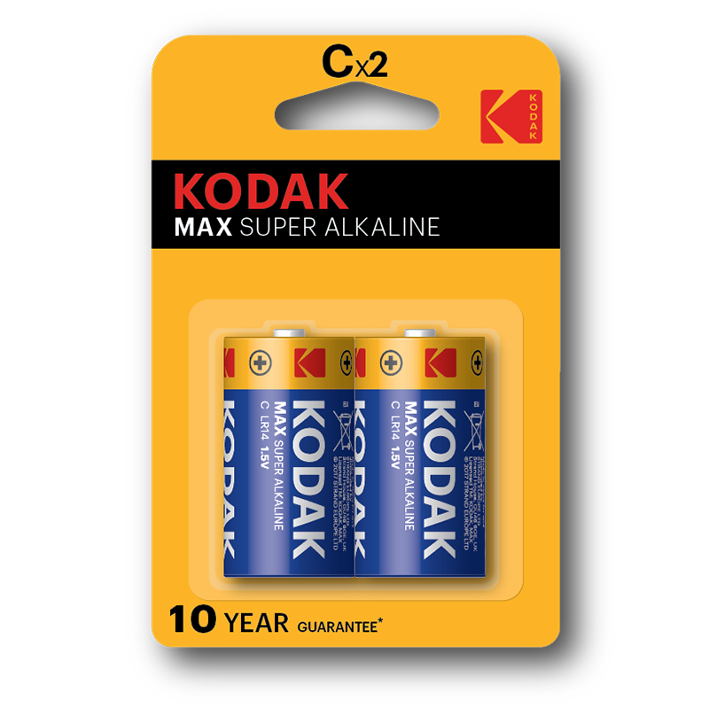 Kodak Max Super Alkaline C (Pack of 2)