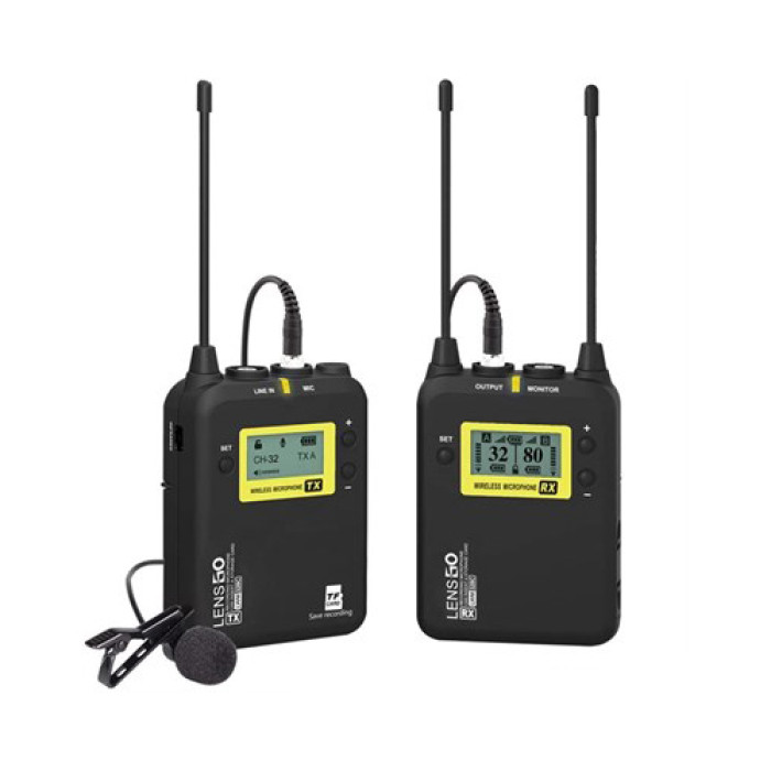 LENSGO LWM-328C Lavalier Microphone System, 99-Channel UHF Professional Omnidirectional Lavalier Lap  LENSGO LWM-328C Lavalier Microphone System, 99-Channel UHF Professional Omnidirectional Lavalier Lap