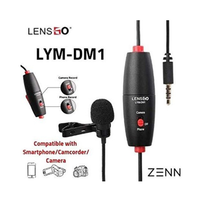 LENSGO LYM-DM1 Mini Omni-directional Lavalier Video Condenser Microphone LENSGO LYM-DM1 Mini Omni-directional Lavalier Video Condenser Microphone