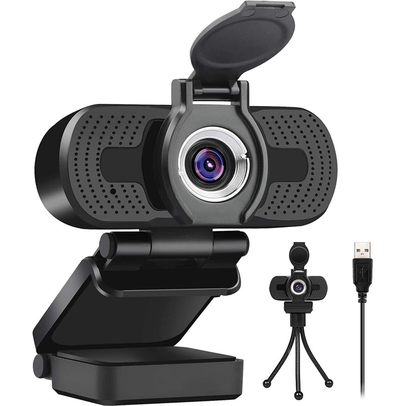 LarmTek 1080p HD USB Webcam - Computer Laptop Pc Mac Desktop Camera for Conference and Video Calling