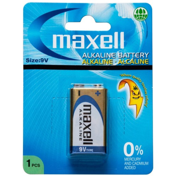 Maxell 9V Alkaline Battery Maxell 9V Alkaline Battery
