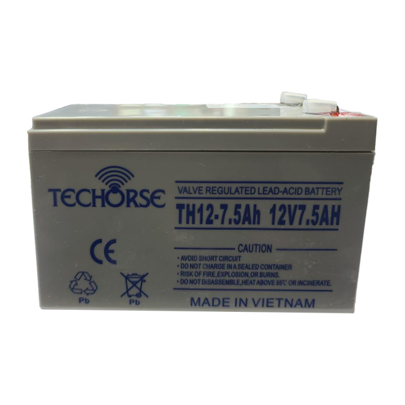 Techorse 12V 7.5 Ah Dry Battery