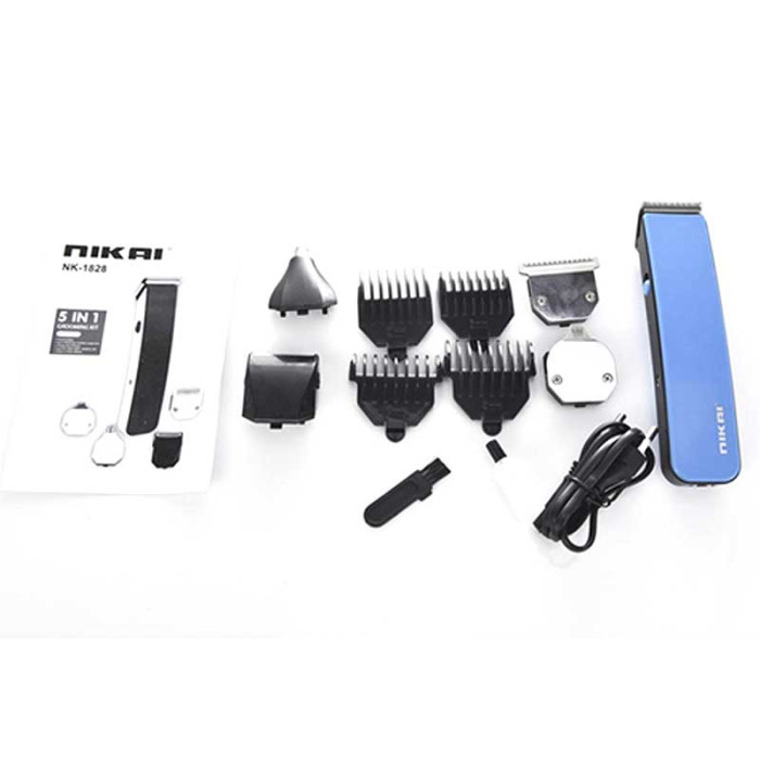 Nikai NK-1828 - 5 in 1 Rechargeable Hair And Beard Trimmer