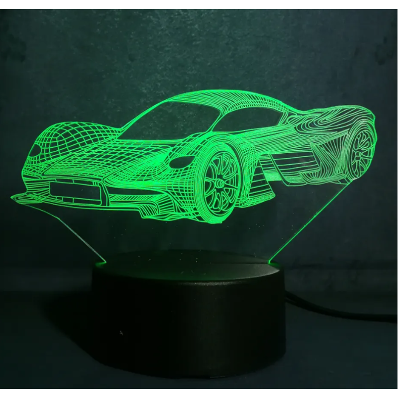 Racing Car Model 3D Touch LED Lamp