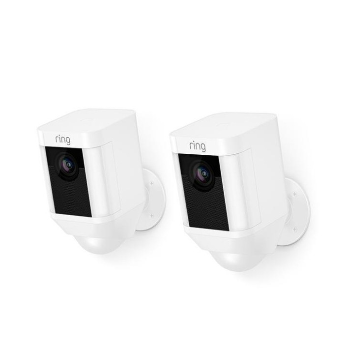 Ring Spotlight Cam Battery Outdoor (2-Pack) , White