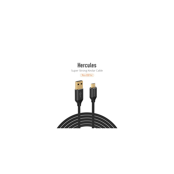 Riversong Hercules Micro USB 2.4A, 1 Meter Charging Cable | Black |