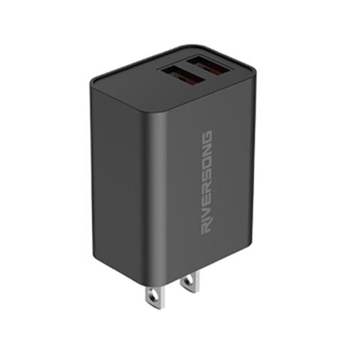 Riversong SafeKub D2 2.4A Wall Charger Black (AD29)