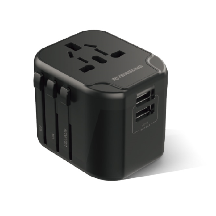 Riversong TravelKub P2 Universal Adapter Black (AD38)