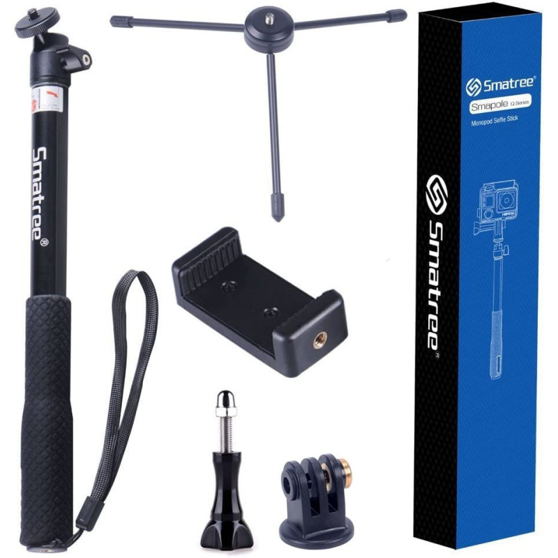 Smatree Selfie Stick with Tripod Stand for GoPro