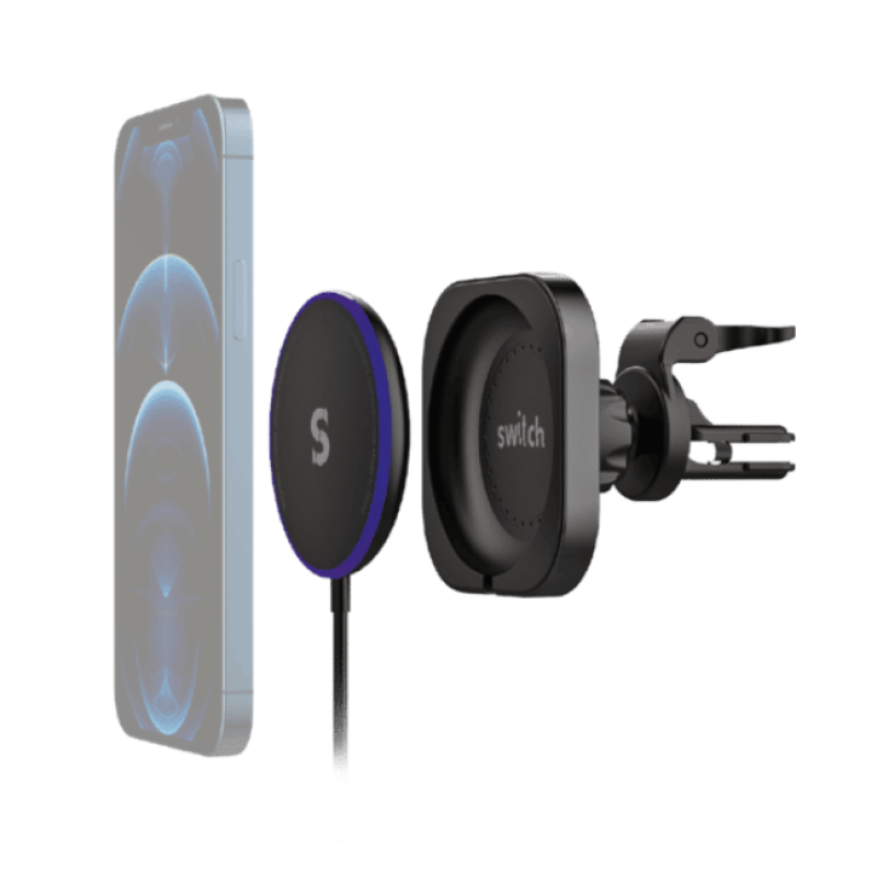 Switch Magnetic Wireless Charger With Car Holder 