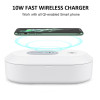 UV Cell Phone Sanitizer and Wireless Charger Multi-Function Disinfection Box, 3-in-1 Phone Sterilizer