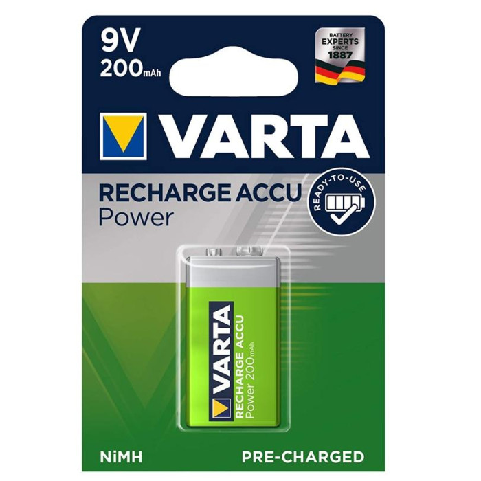 Varta 9V 210mAh Rechargeable Battery (Made In Germany)