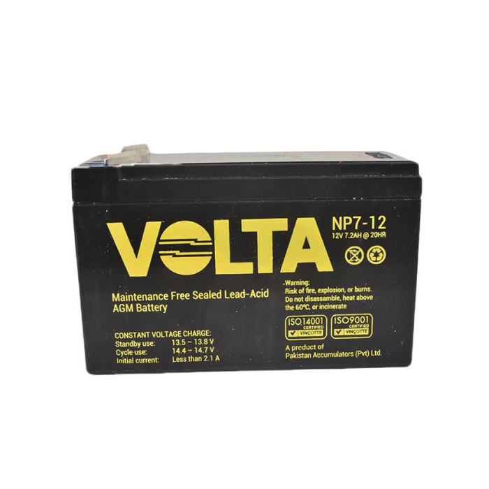 Volta 12V 7.2A Lead Acid Battery Volta 12V 7.2A Lead Acid Battery