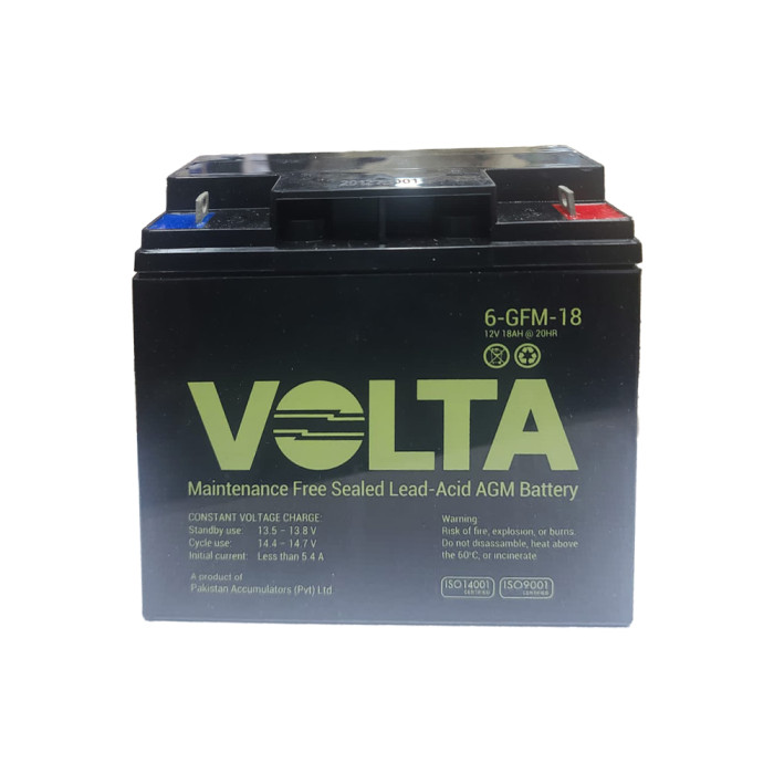 Volta 12V 18A Dry Battery Volta 12V 18A Dry Battery