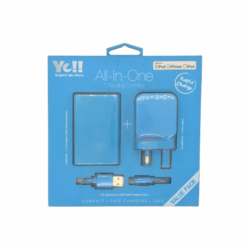 Yell 3 in 1 Combo Pack | Blue