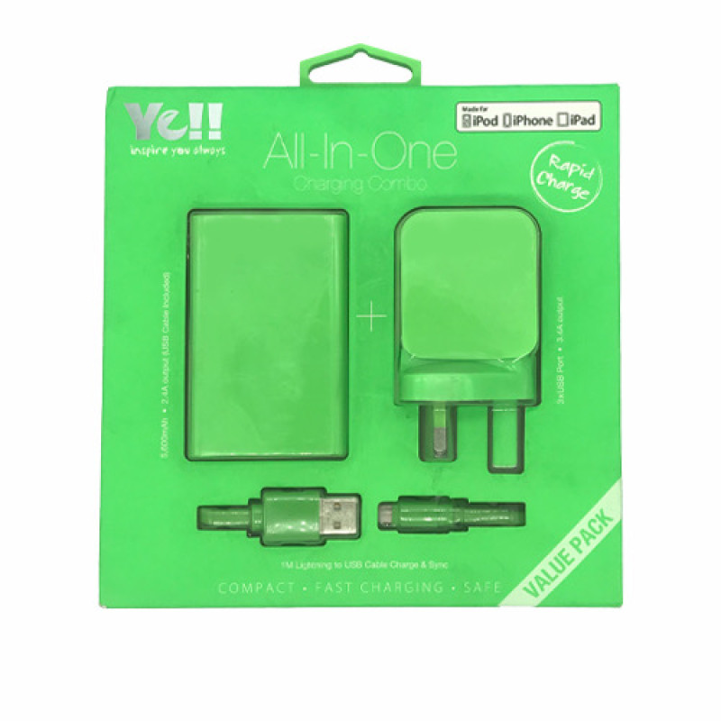 Yell 3 in 1 Combo Pack | Green