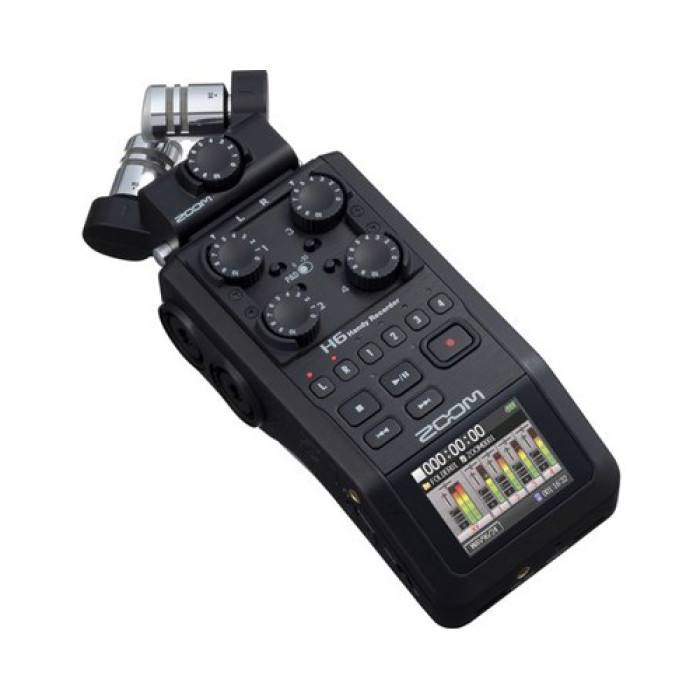 Zoom H6 6-Input  6-Track Portable Handy Recorder with Interchangeable Mic Capsules 