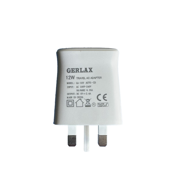 GERLAX GA-33Y dual USB 12W charger + USB-A to Lighning Cable