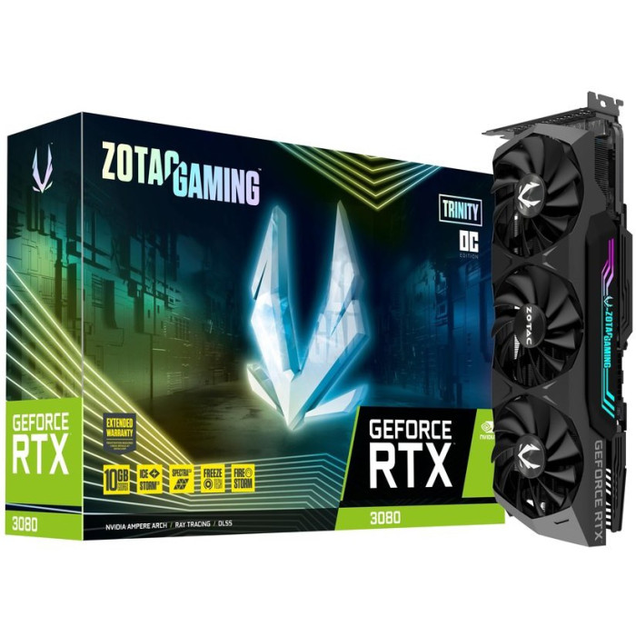 ZOTAC GAMING GeForce RTX 3080 Trinity OC Graphics Card ZT-A30800J-10P ZOTAC GAMING GeForce RTX 3080 Trinity OC Graphics Card ZT-A30800J-10P
