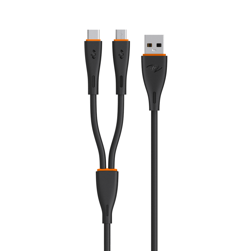 itel 2 in1 Multi Charging Type-C+Micro Cable ICD-X21