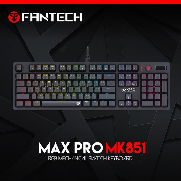 Fantech Max Pro MK851 RGB Mechanical Keyboard (Blue Switch) Fantech Max Pro MK851 RGB Mechanical Keyboard (Blue Switch)