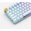 Glorious GMMK White Ice Edition RGB Modular Mechanical Gaming Keyboard - Full Size, GLO-GMMK-FS-BRN-W