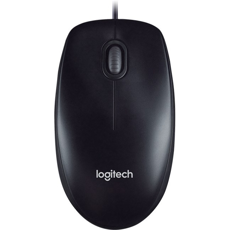 Logitech M100R Wired USB Mouse Dark Black