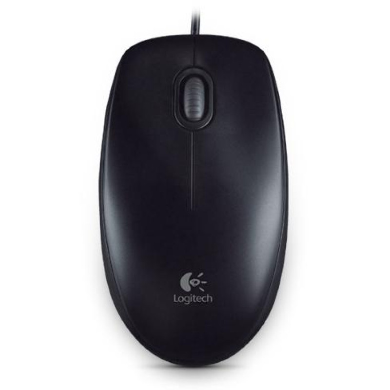 Logitech Optical USB Mouse B100 (910-001439) Black 3 Buttons 1 x Wheel USB Wired Optical 800 dpi Mouse