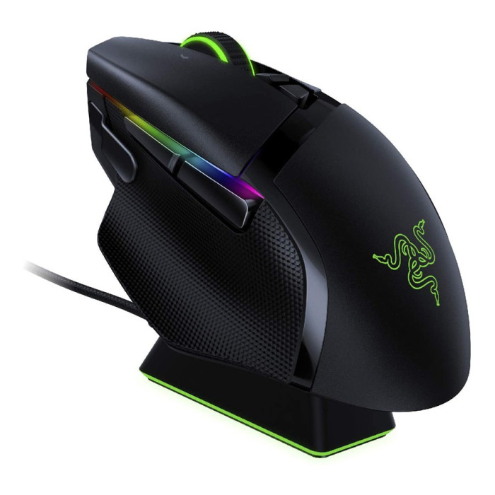Razer Basilisk Ultimate with Charging Dock Wireless Gaming Mouse with 11 Programmable Buttons RZ01-03170100-R3A1  Razer Basilisk Ultimate with Charging Dock Wireless Gaming Mouse with 11 Programmable Buttons RZ01-03170100-R3A1