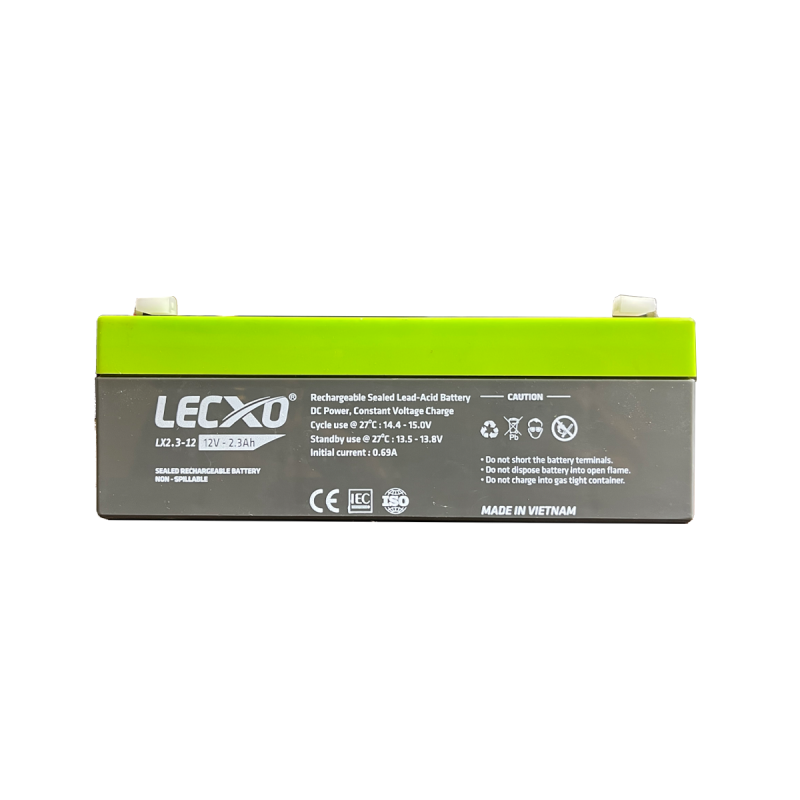 Lecxo 12V 2.3Ah Lead Acid Dry Battery