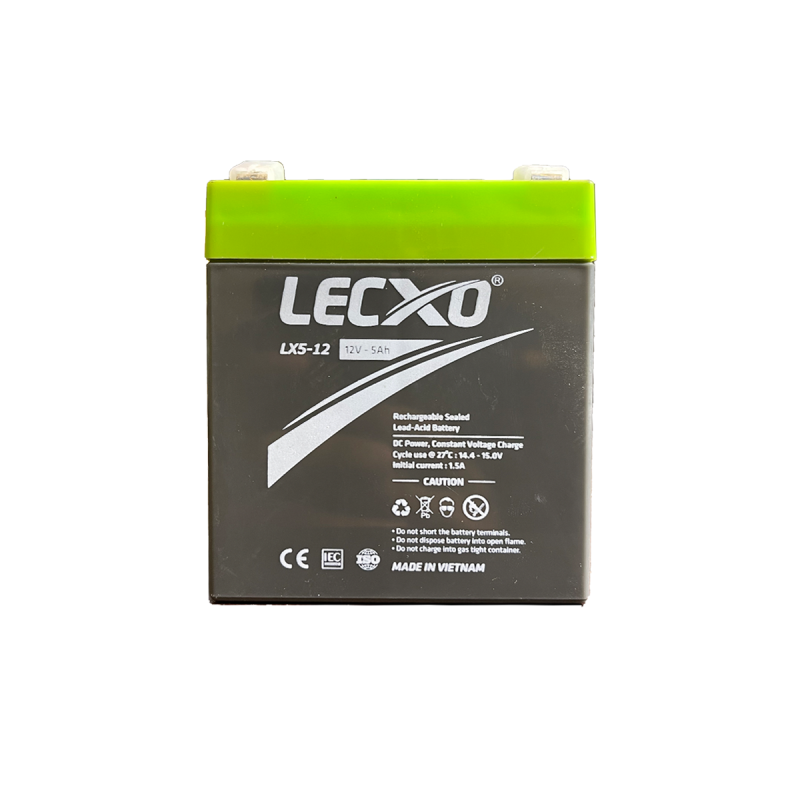 Lecxo 12V 5Ah Lead Acid Dry Battery