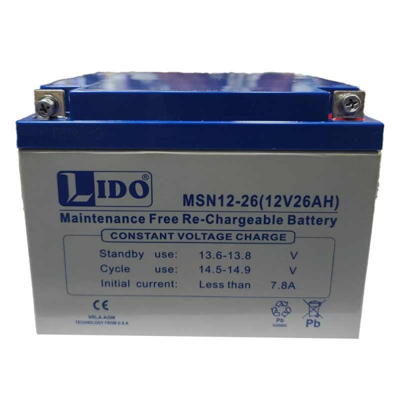 Lido 12V 26A Dry Battery