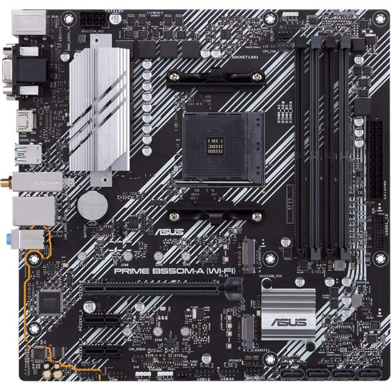 Asus PRIME B550M-A (WI-FI) AMD B550 (Ryzen AM4) micro ATX Motherboard