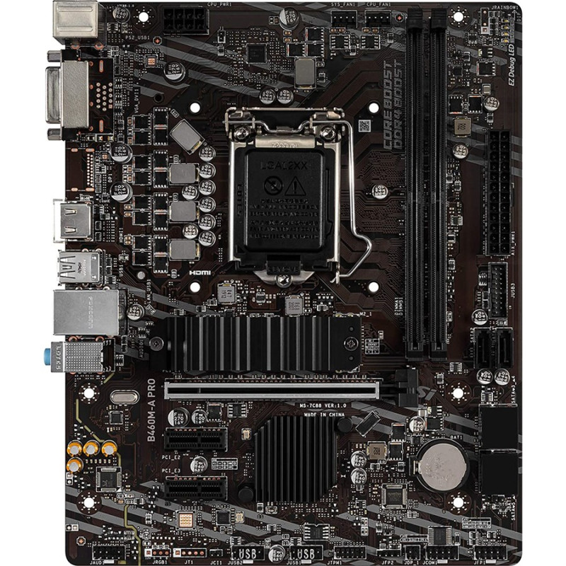 MSI B460M-A PRO ProSeries Intel Motherboard, LGA 1200 Socket