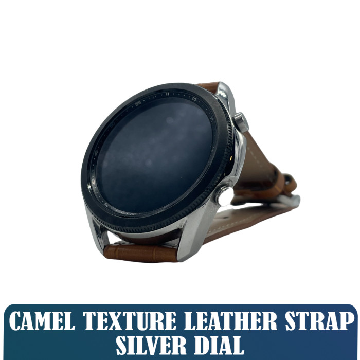 Like New Smart Watches - Samsung Galaxy Watch 3 45MM - Silver Dial - Camel Texture Leather Strap Like New Smart Watches - Samsung Galaxy Watch 3 45MM - Silver Dial - Camel Texture Leather Strap