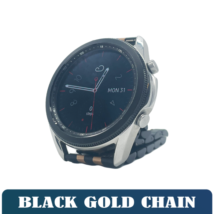 Like New Smart Watches - Samsung Galaxy Watch 3 45MM - Black Gold Chain Like New Smart Watches - Samsung Galaxy Watch 3 45MM - Black Gold Chain
