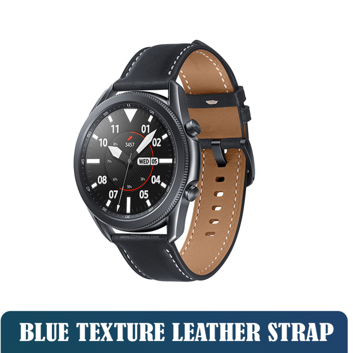 Like New Smart Watches - Samsung Galaxy Watch 3 45MM - Blue Texture Leather Strap Like New Smart Watches - Samsung Galaxy Watch 3 45MM - Blue Texture Leather Strap