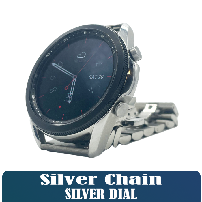 Like New Smart Watches - Samsung Galaxy Watch 3 45MM - Silver Dial - Silver Chain Like New Smart Watches - Samsung Galaxy Watch 3 45MM - Silver Dial - Silver Chain