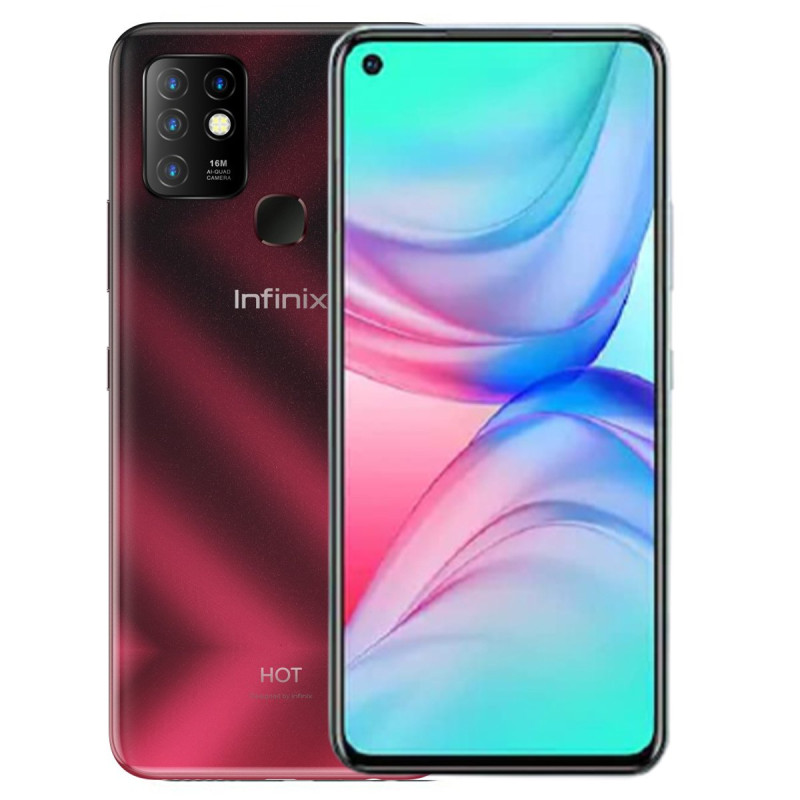 Infinix Hot 10 (4G 4GB 128GB Amber Red) With Official Warranty 