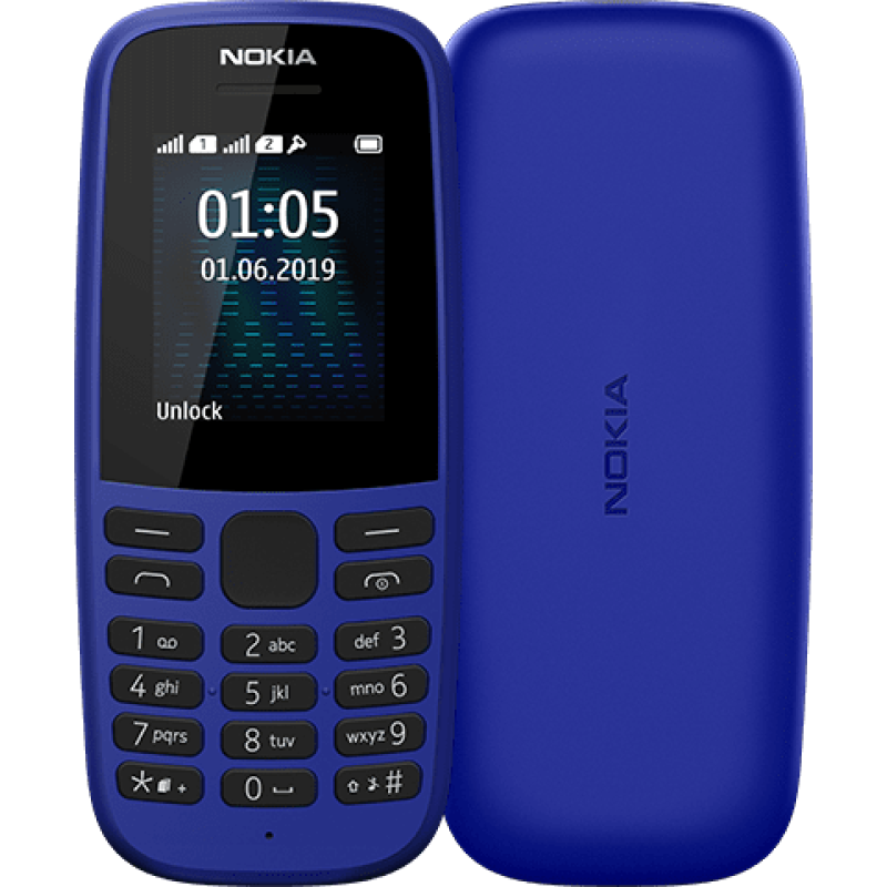 Nokia 105 (2019) Blue With 1 Year Official Warranty 