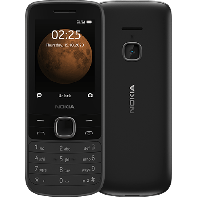 Nokia 225 4G - Black With Official Warranty 