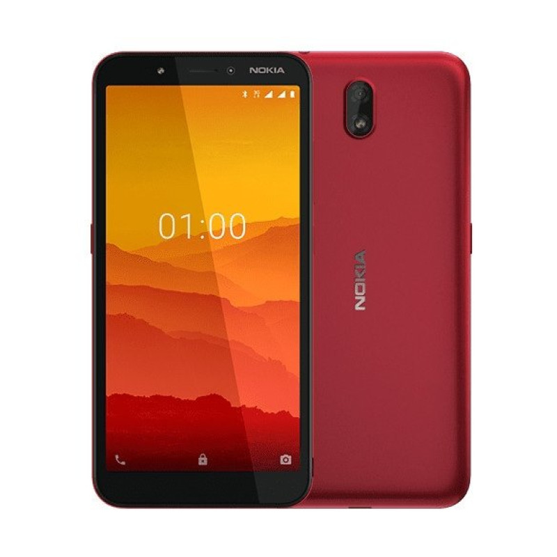 Nokia C1 Dual Sim (3G, 1GB, 16GB, Red) With Official Warranty 