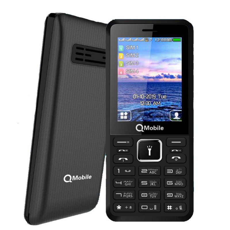 Qmobile F6 Lite 2.4 Inch - 4Sim - Black 