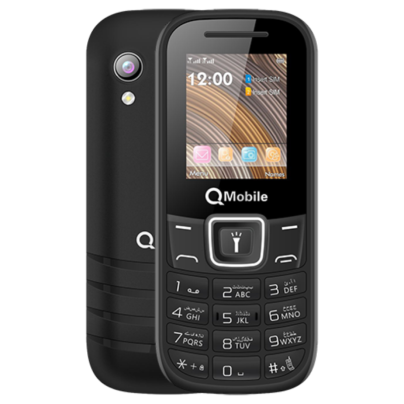 Qmobile QMini - 1.8 Inch Display - Dual Sim - Black 