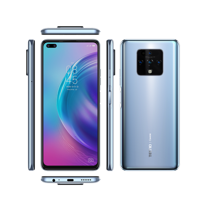Tecno Camon 16 (4G 8GB 128GB Glacial Silver) With Official Warranty 