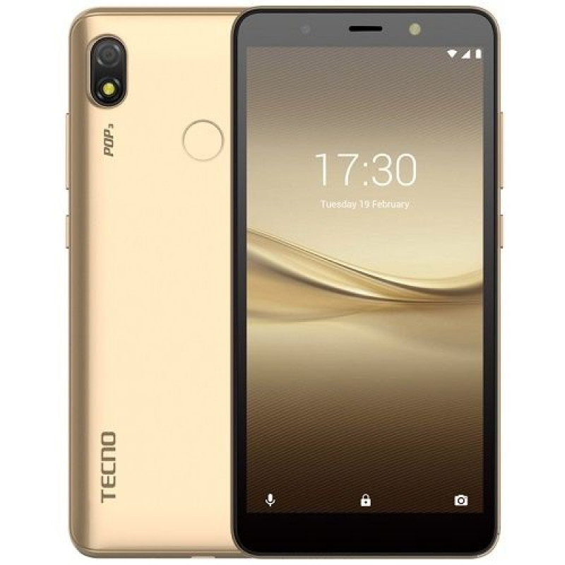 Tecno Pop 3 (3G, 1GB, 16GB, Gold) With Official Warranty 