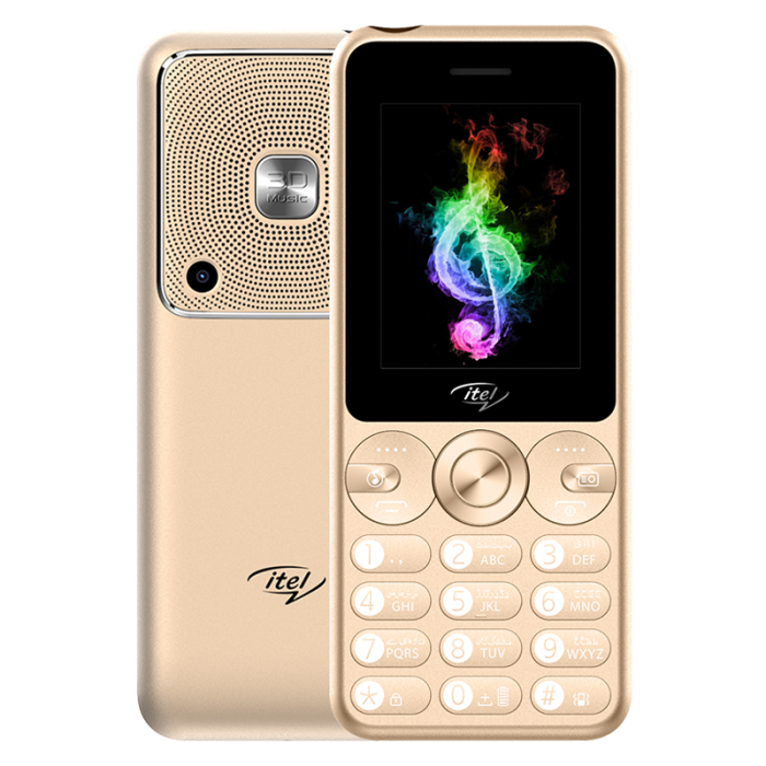 iTel Muzik 400 - 2.4'' - Dual Sim - 3000mAH Gold - Official Warranty 
